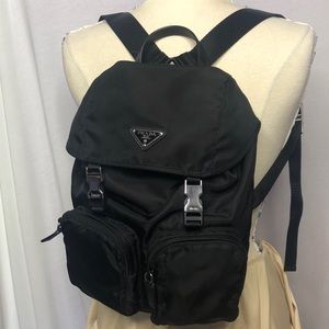 BLACK NYLON PRADA BACKPACK
